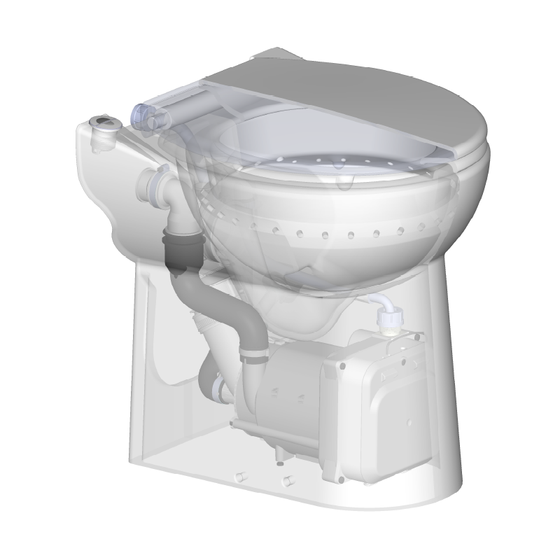 Load image into Gallery viewer, SaniCompact C43 Macerator Toilet &amp; Pump, Grey Water and Black Water Pump
